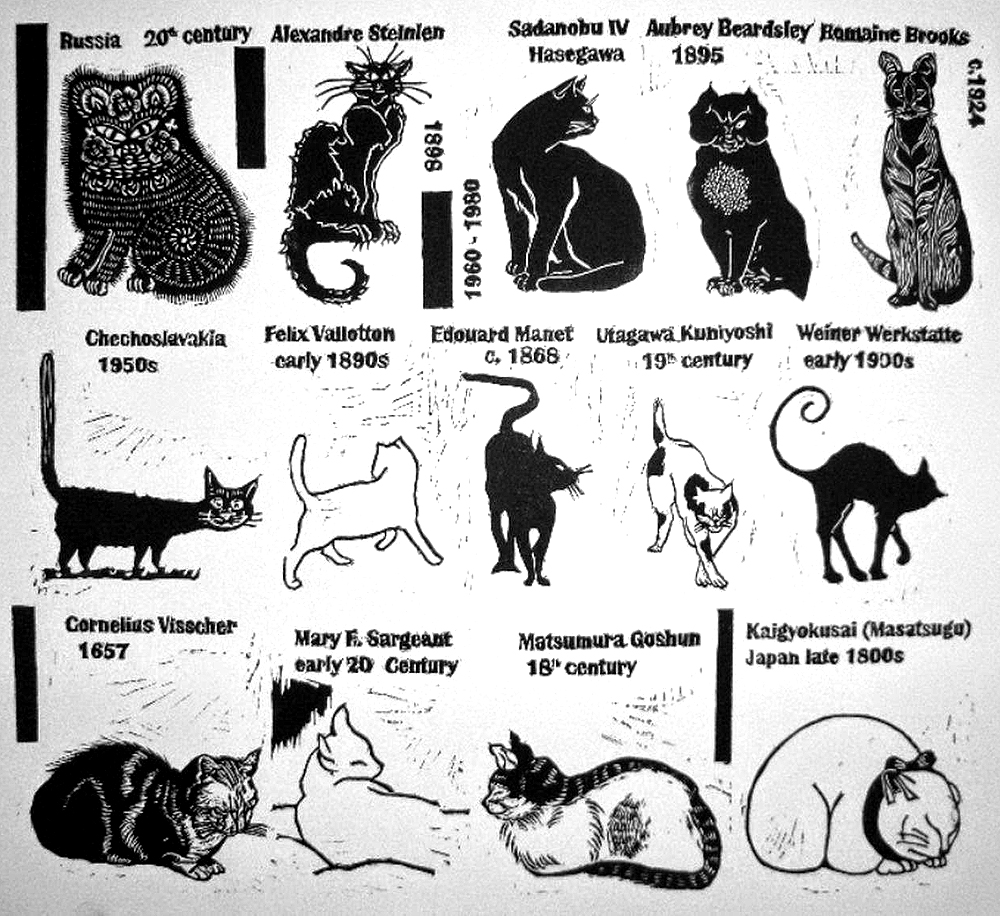 Peckham_Penny_A Taxonomy of (Art)_Cats _ sitting_walking_sleeping